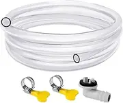WADY 10ft Air Conditioner Drain Hose - 3/5 Inch Portable AC Connector for Dehumidifier - Accessories With Hose Connector and Clamp