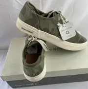 SUN + STONE KIVA CAMO GREEN round-toe lace-up sneaker, 100120863, Men’s US 12 M