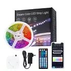 Tuya WiFi 16.4ft 32.8ft RGBIC LED Strip Light Dreamcolor Addressable Flexible...