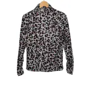 NWT Nic+Zoe Cheetah Pop Top Leopard Funnel Neck Size XS
