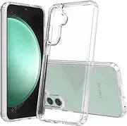 [T Tersely] Crystal Clear Case Cover for Samsung Galaxy S23 FE 5G(2023), Hard Back Slim Shockproof Bumper, Non-Yellowing, Wireless Charging Compatible for Samsung Galaxy S23FE 6.4 inch