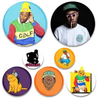 在飛比找蝦皮購物優惠-58 毫米流行歌手 Tyler The Creator 胸針