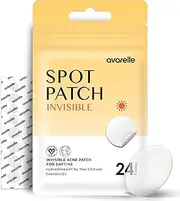 AVARELLE Spot Pimple Patches for Face | ZitOut Invisible Acne Patches | Korean Skincare Acne Treatment | Hydrocolloid Acne Patches | Hydrocolloid Bandages for Acne with Tea Tree Oil (24 COUNT)