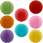 8 inch Chinese Paper Lantern Mix Color Combo, Great for Party and Wedding Decors