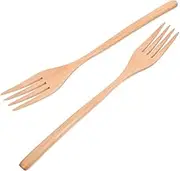ULTECHNOVO 2pcs Wooden Forks for Stirring and Serving Handle Salad Mixing Forks for Cooking Pasta and Home Use Natural Wood Craftsmanship Efficient Mixing and Versatile Kitchen Tool
