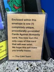 Official Cards Against Humanity ONE-OF-A-KIND Card & Unopened Envelope OOAK 1/1