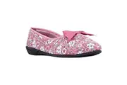 Grosby Womens Vivien Pink Floral Printed Indoor Slippers