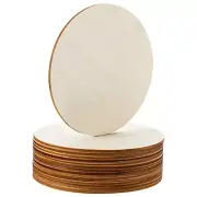 5 Inch Unfinished Wood Circle Round Wood Pieces Blank Round Ornaments7611