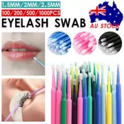 100Pcs Applicators Eyelash Swab Micro Brush Disposable Microbrush Makeup Tool AU