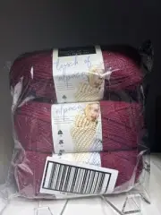 Lion Brand Touch Of Alpaca Yarn ~ Crimson 138A ~ Lot of 3 Skeins ~ 3.5 oz