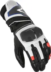 Macna Thandor Motorcycle Gloves, black-white-red, Size 2XL for Men Black White Red