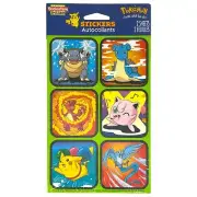 Pokemon Sticker Sheet Nintendo Vintage 2000 Blastoise Pikachu Jigglypuff Lapras