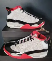 NEW AUTHENTIC AIR JORDAN DUB ZERO "WHITE VARSITY RED (2022) (GS) US 7 Y