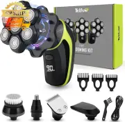 Detachable 7D Head Shaver 5-in-1 Electric Razor IPX7 Waterproof Bald Men Kit