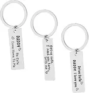 [Healvian] 3pcs Father's Day Keychain Creative Key Rings with Chic Design Portable Bag Pendants for Stylish Key Decor Dad and Loved Ones