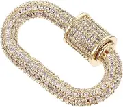 [HAWILLOSCH] Necklace Clasp Chain with Pendant Lanyard Necklaces for Women Clasps Key Chain Clips Connecting Clasp Crystals Bracelet Craft Hook Buckles Ring Jewelry Connector Clasp Copper