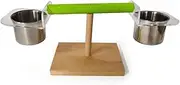HOMOBABE Bird Parrot Activity Climbing Stand Rack Durable Pet Training Stand for Cockatiels Parakeets Birds Multi Functional Play and Food Bowl Holder
