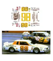 #98 Levi Garrett 1981 1/64 scale decal AFX Tyco Lifelike Autoworld