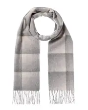 Amicale Cashmere Ombre Grid Cashmere Scarf