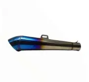 Custom High Quality Exhaust Trumpet Type Long with DB Killer (Chrome/Rainbow)
