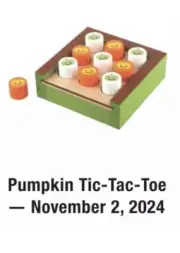 Home Depot Kids Workshop Kit Pumpkin Tic Tac Toe Halloween W/ Pin November 2024