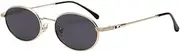 [VFDHN] Retro Oval Glasses Men Uv400 Gold Small Sunglasses Women Metal