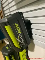 Ryobi 40V Battery Holder Mount for Rubbermaid FastTrack Garage Slat Wall Panel