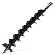 BISupply Auger Drill Bit - 4 x 30 Inch Steel Garden Auger Spiral Drill Bit Tool