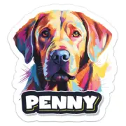 Penny Labrador Dog Name - Car Bumper Sticker Vinyl Decal