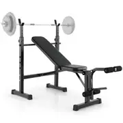 Costway Multipurpose Weight Bench Fitness Incline Flat Home Gym Equipment Black