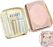 [Generic] Floral Bible Cover Case | Protective Church Bag Holder | Stylish Large Bible Tote Bag | Christian Bible Cover with Handle | Aesthetic Book Storage Case | Lightweight Scripture Bag for Church Travel