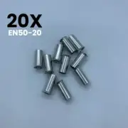 20 Pcs AWG 1/0 Gauge Uninsulated Wire Ferrules Crimp Ferrules EN50-20