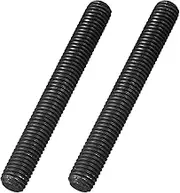 uxcell 5/8" x 5" Fully All Threaded Rod, 2Pcs B7 Alloy Steel Long Threaded Screw Right Hand Threads Fully Studding Rod Bar for Furniture Mounting Assembly Fastening, Black