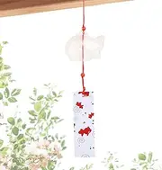 Fish Wind Chimes - Cute Windbell Decorations - Balcony Glass Wind Bells, Japanese Wind Chime Pendants, Hangable Wind Chime Crafts for Garden