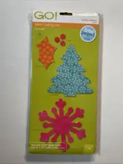 Accuquilt GO! Fabric Cutting Die Holiday Medley 55043 NEW! Tree Snowflake Berry