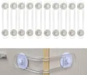 10 Packchild Safety Cabinet Locks,Baby Proofing Latches to Cabinets Drawer Door