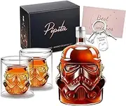 25oz Whiskey Decanter Sets with 2 Glasses, Liquor Decanter Set, Unique Christmas Birthday Gift Idea for Men Dad, Cool Christmas Stuff for Him Husband, Dispenser for Bar Drinking Party
