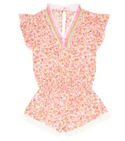 [Poupette St Barth Kids] Poupette St Barth Kids Sasha floral playsuit Y 12 multicoloured