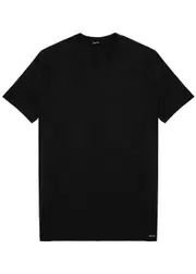 Tom Ford Stretch Jersey T-Shirt, Men's Clothing, Black, Cotton Material, Comfortable Fit, Casual Wear - S S
