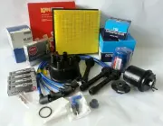 Cap-NGK Wires-Spark Plug-Oil-Air-Fuel-Filter Tune Up Kit FOR HondaCRV 99-01 (for: Honda)