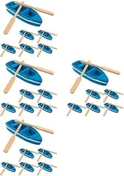 24 Sets Boat Model Paddles Toy Resin Micro Landscape Ornament Simulation Ocean Prop Beach Scene Decoration Boys and Girls' Plaything