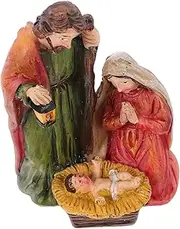 PHENOFICE Nativity Scene Ornament Jesus Birth Scene Decor Christian Ornaments Desk Nativity Figurines Holiday Decor