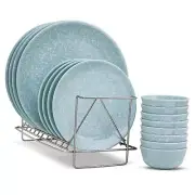 Melamine Dinner Set Blue Sparkle (Set of 16 pcs)