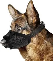 Viiotu Dog Muzzle, Adjustable Comfortable Anti-Bark Breathable Mesh Muzzle for Small, Medium Dogs, Secure Fit for Safe Breathing and Drinking (XL)