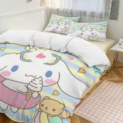 v811 Cinnamoroll 3-Piece Twin Bed Set - Includes 1 Single Comforter And 2 Pillowcases Bedding - Fade Resistant Microfiber - Cinnamoroll io811