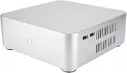 Mini Aluminum Alloy ITX Computer Case for HTPC Motherboard, HighQuality Heat Dissipation Case for Mini PC, Small Size 197 * 197 * 65MM, Suitable ITX Motherboard, Silver