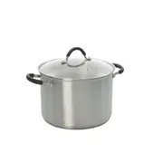 Pyrolux Large 28cm/15.3L Stainless Steel Stock Pot w/ Glass Lid Stew Cookware