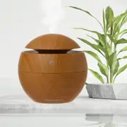 Milano Ultrasonic USB Diffuser with 10 Aroma Oils 130ml 9.7 x 9.7 x 9.7cm Light Wood