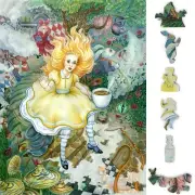 Large Format Wooden Puzzle by FoxSmartBox -200 Pieces - Alice's Fantasies