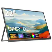 UPERFECT Large 22 inch 2K 60Hz PC Gaming Monitor 1440P QHD FreeSync Computer Display with VESA USB-C/Mini HD/Micro USB-B